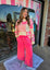 Fuchsia Acid Wash Fleece Pants