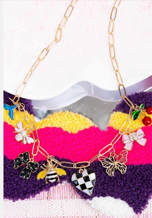 Bee Goldtone Necklace