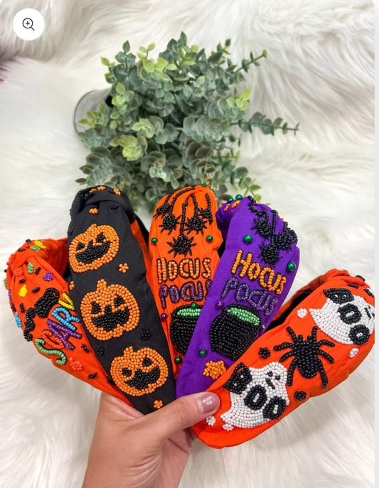 Beaded halloween headband