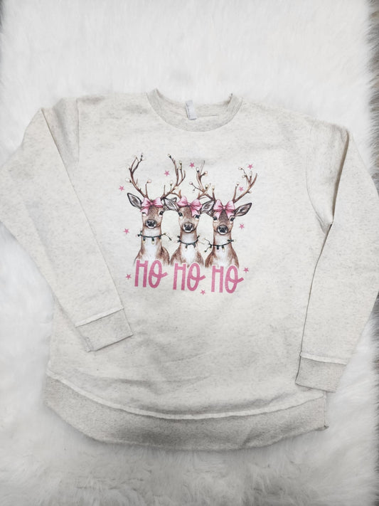Ho ho Ho Reindeer Glitter Sweater