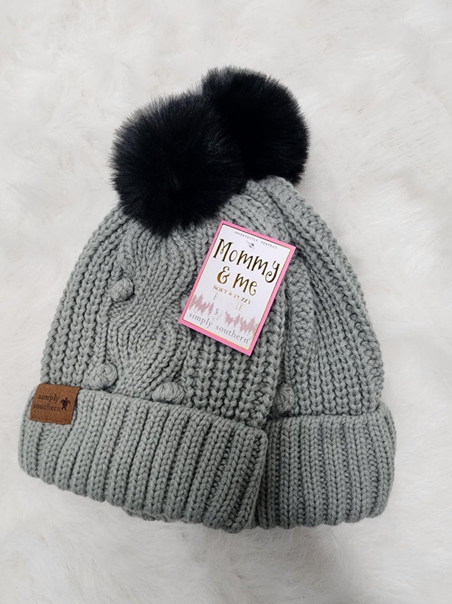 Mommy & Me Beanie Set- Gray