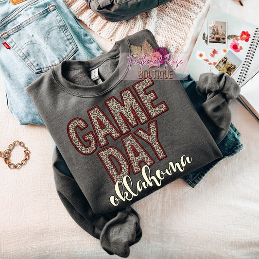 Charcoal Crimson Gameday Sweatshirt
