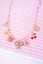 Pink Butterfly Gold Charm Necklace