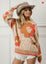 Rust Flower Pattern Sweater