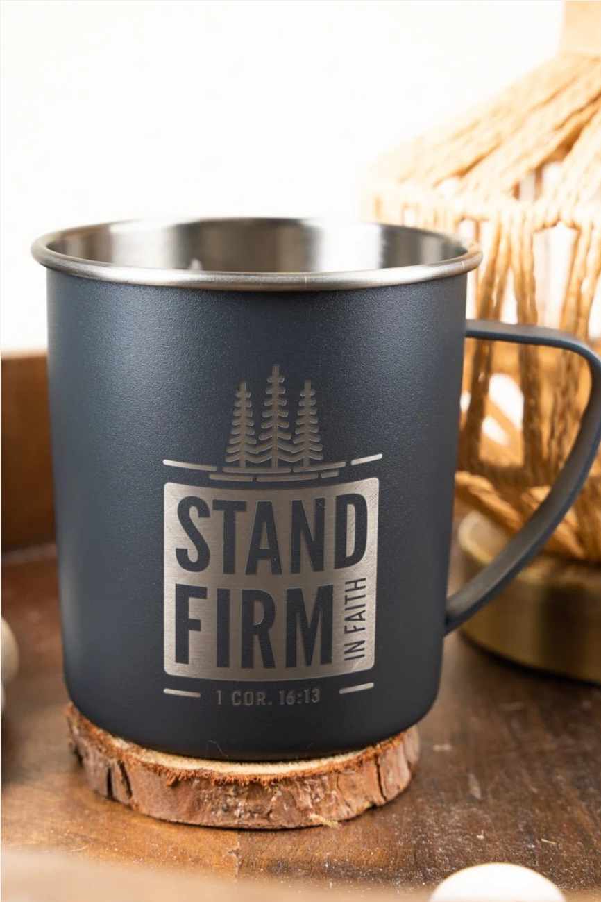 Stand Firm Anchor Gray Stainless Steel Mug