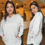 Ivory V-Neck Pullover