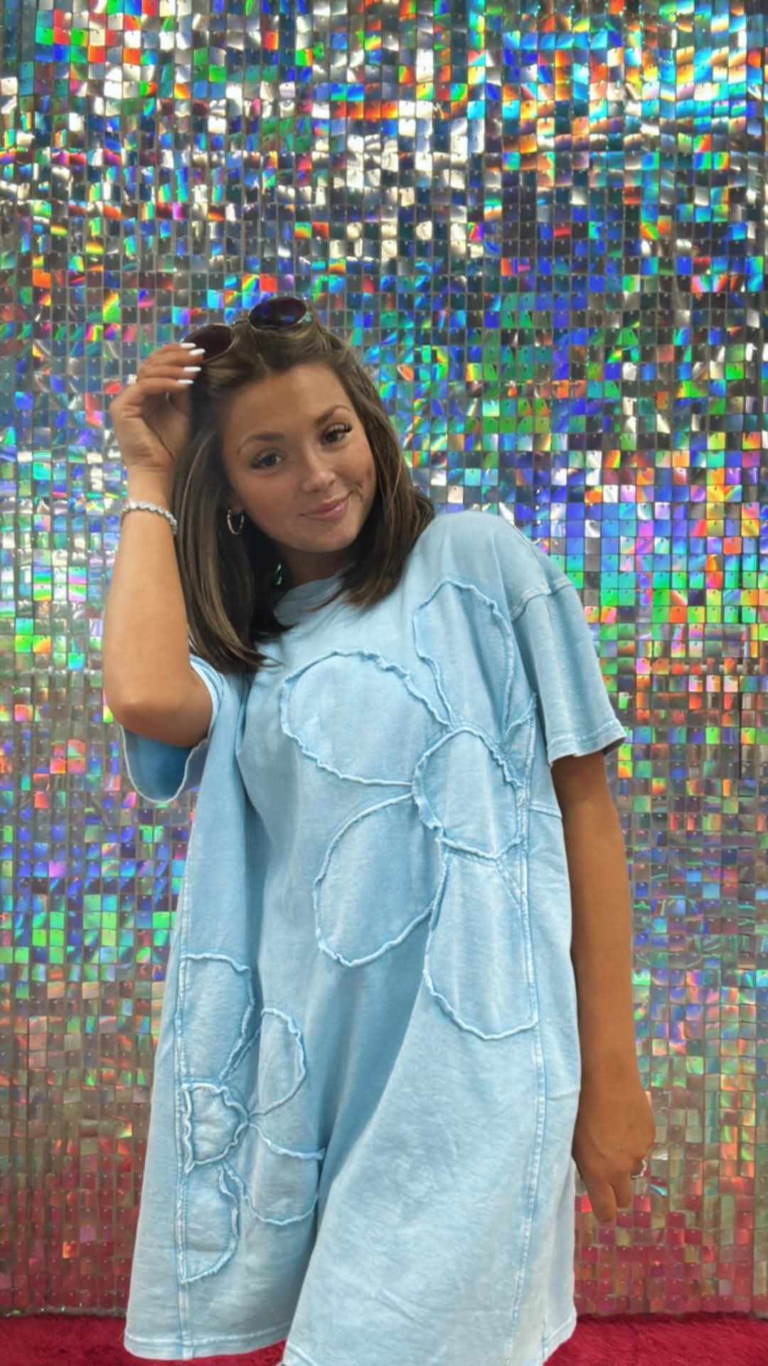 Baby Blue Flower Dress