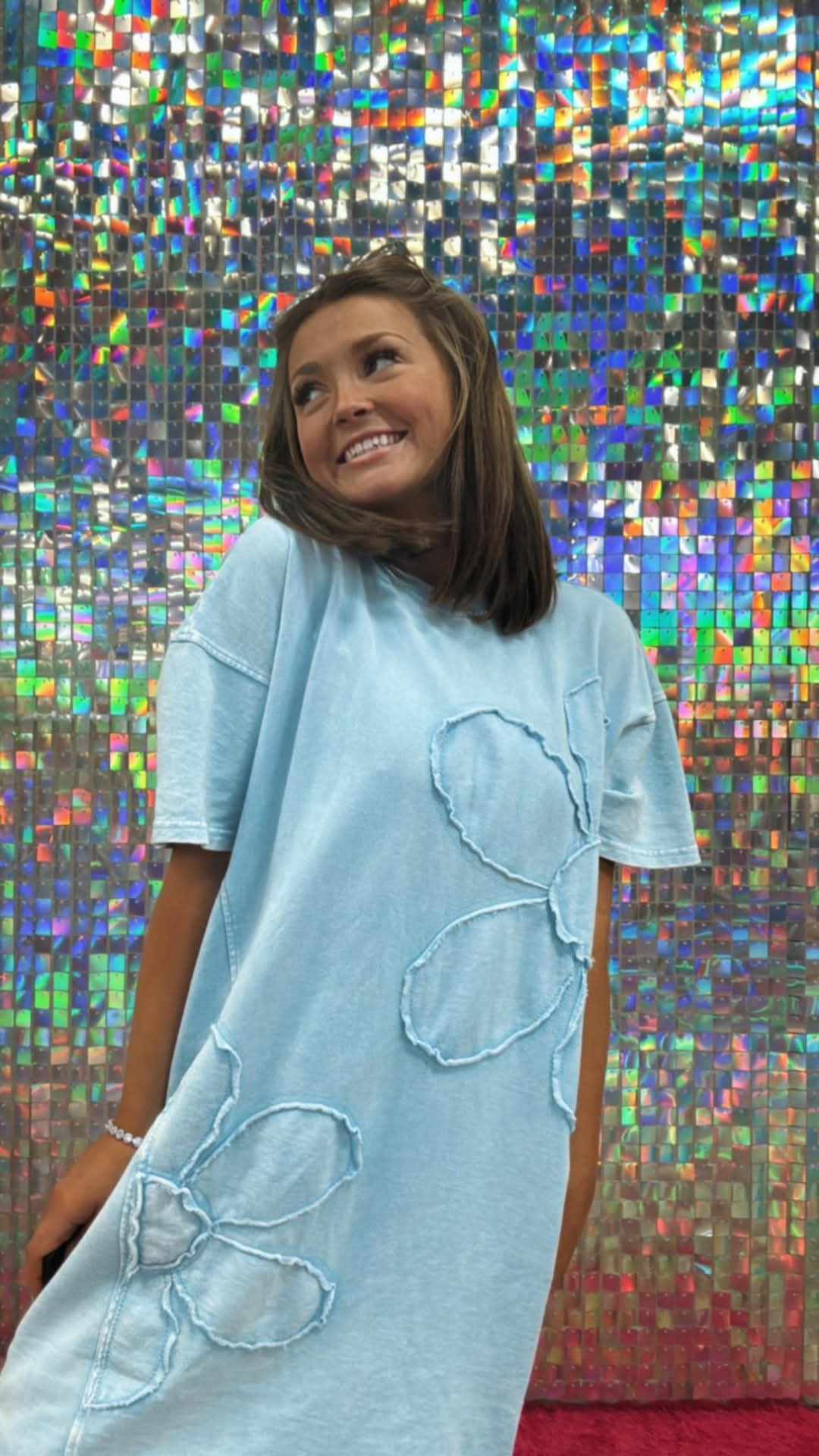 Baby Blue Flower Dress