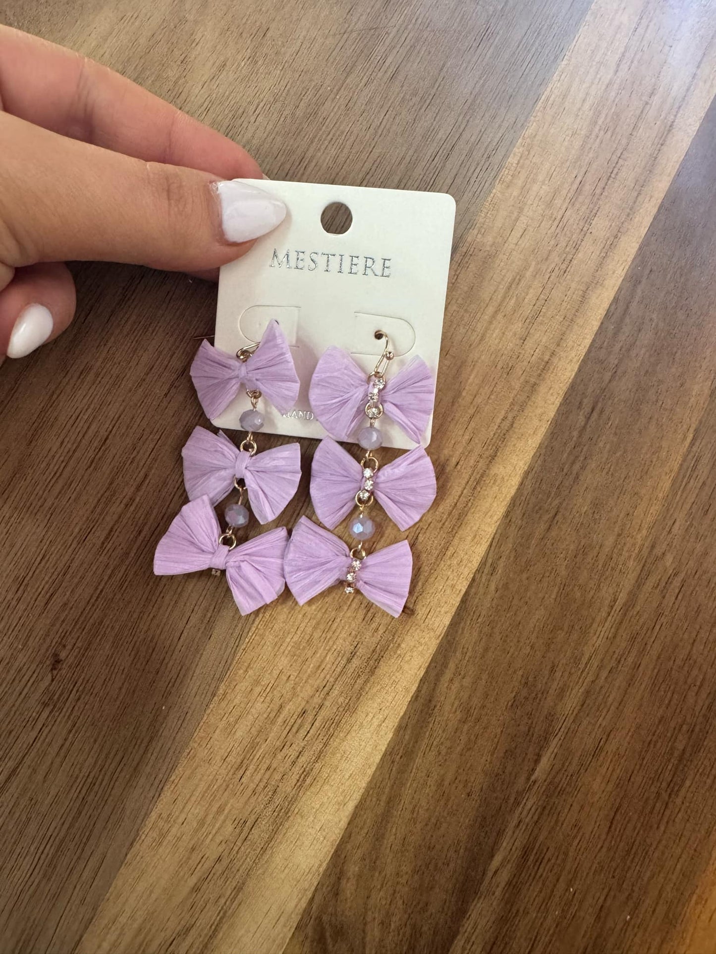 Triple Bow Earrings