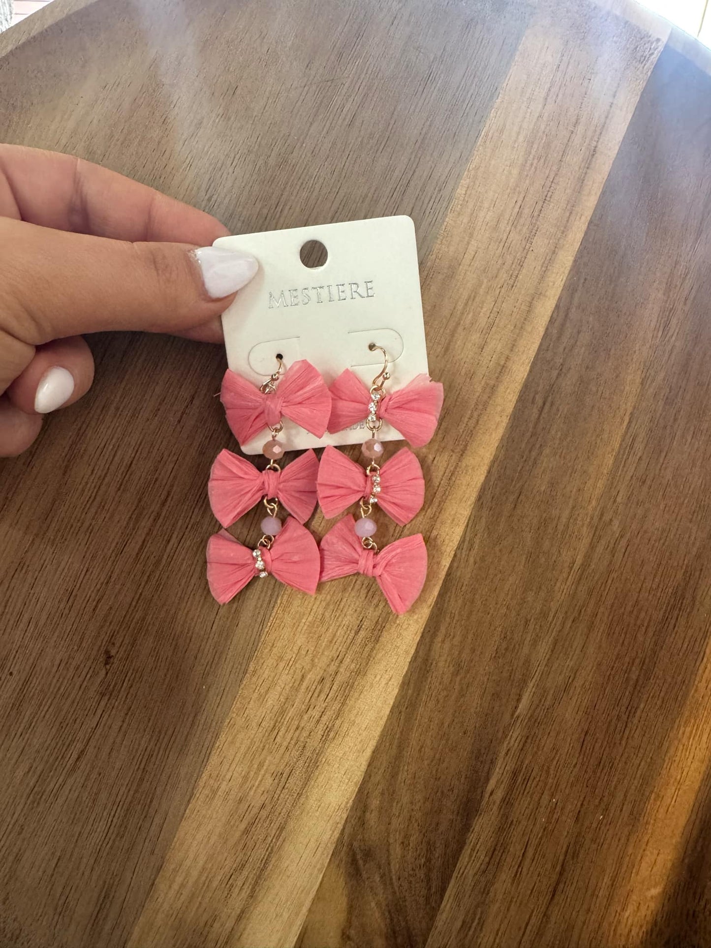 Triple Bow Earrings