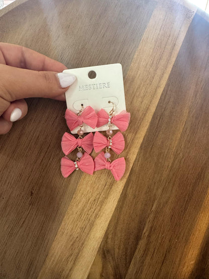 Triple Bow Earrings