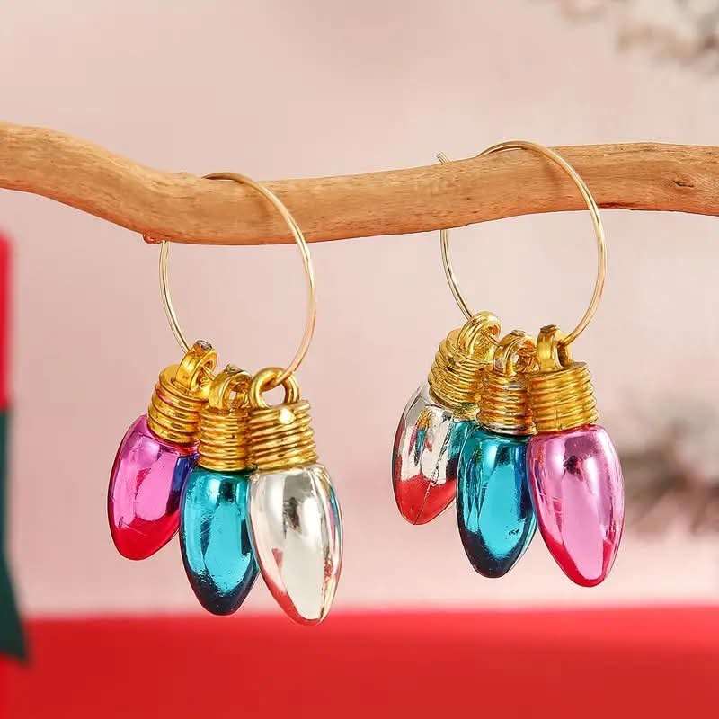 Bulb Christmas earrings