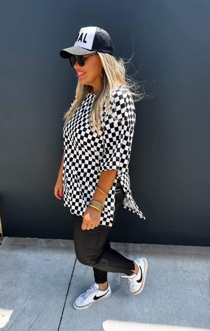 Checkered oversize shirt