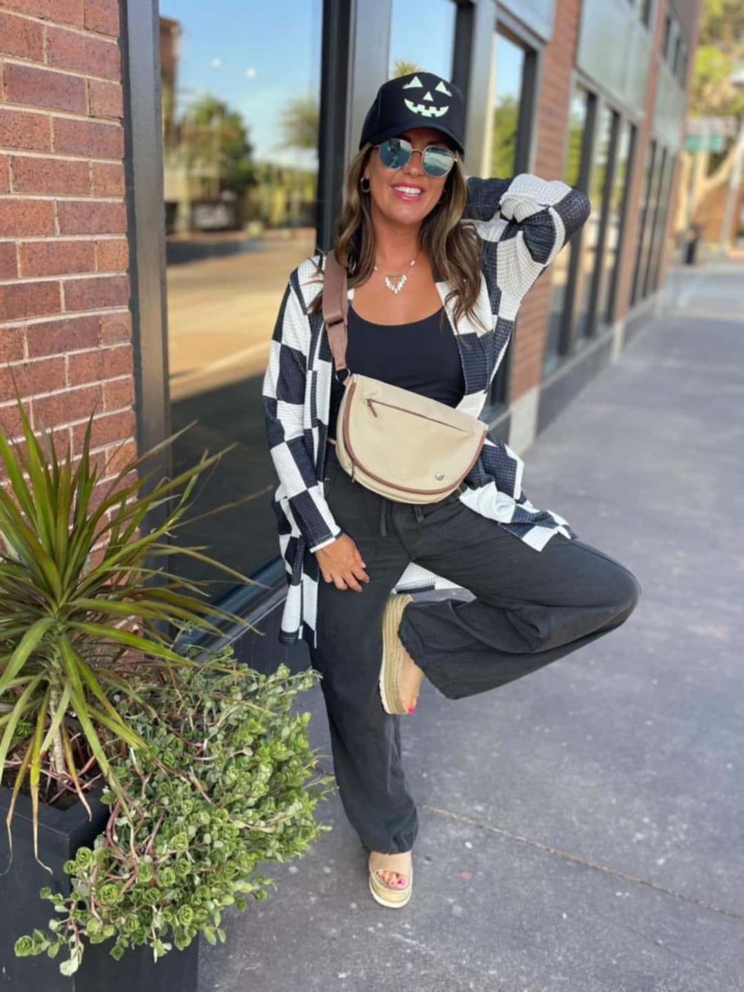Checkered Cardigan