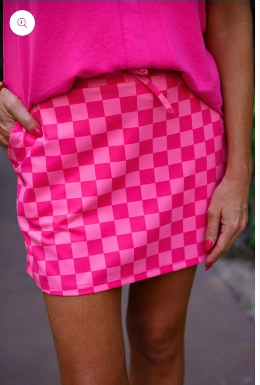 Checked Out of Winter and Checked into Summer Skort