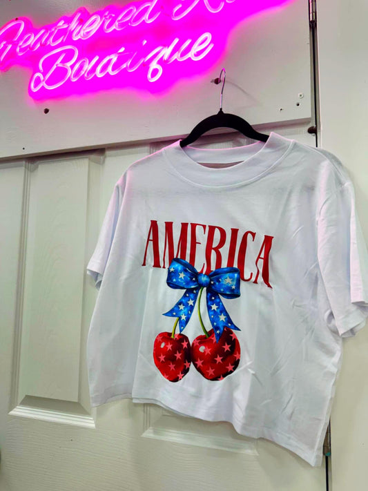 Cherry 4th of July Shirt