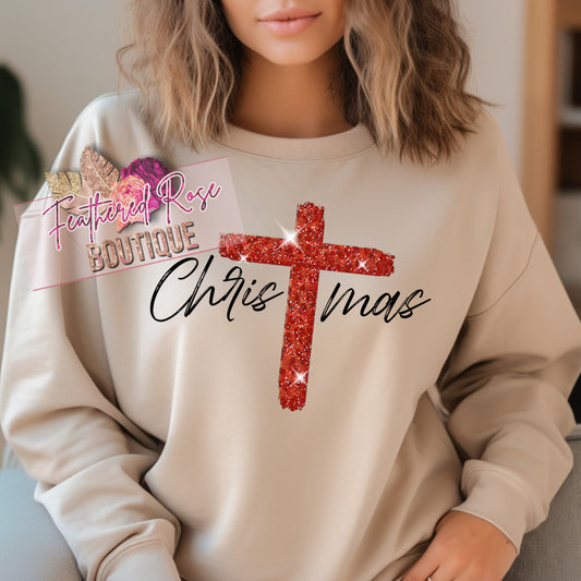 Glitter Cross-Christmas
