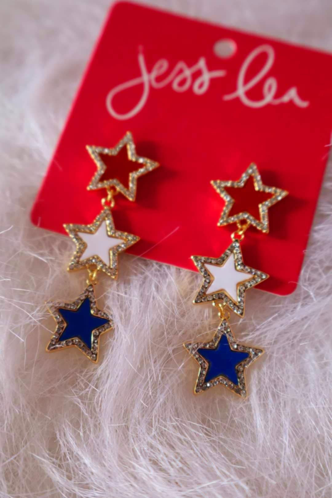 Patriotic Star Earrings