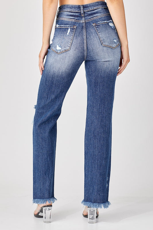 High Rise Straight Jeans