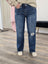 High Rise Ankle Straight Jeans