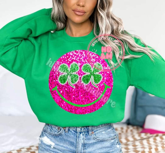 SEQUIN SHAMROCK SMILEY